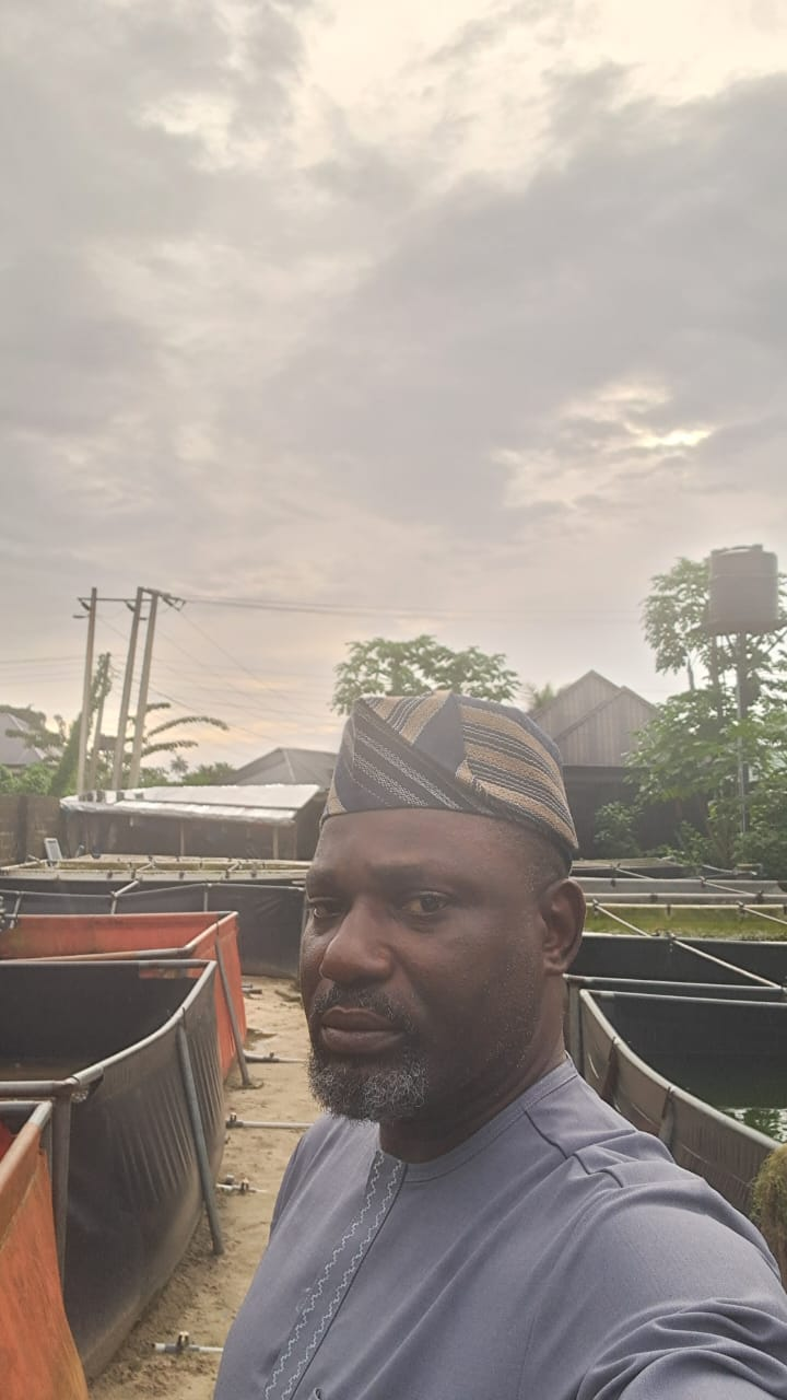 Pebonex representative at the fish-farming site